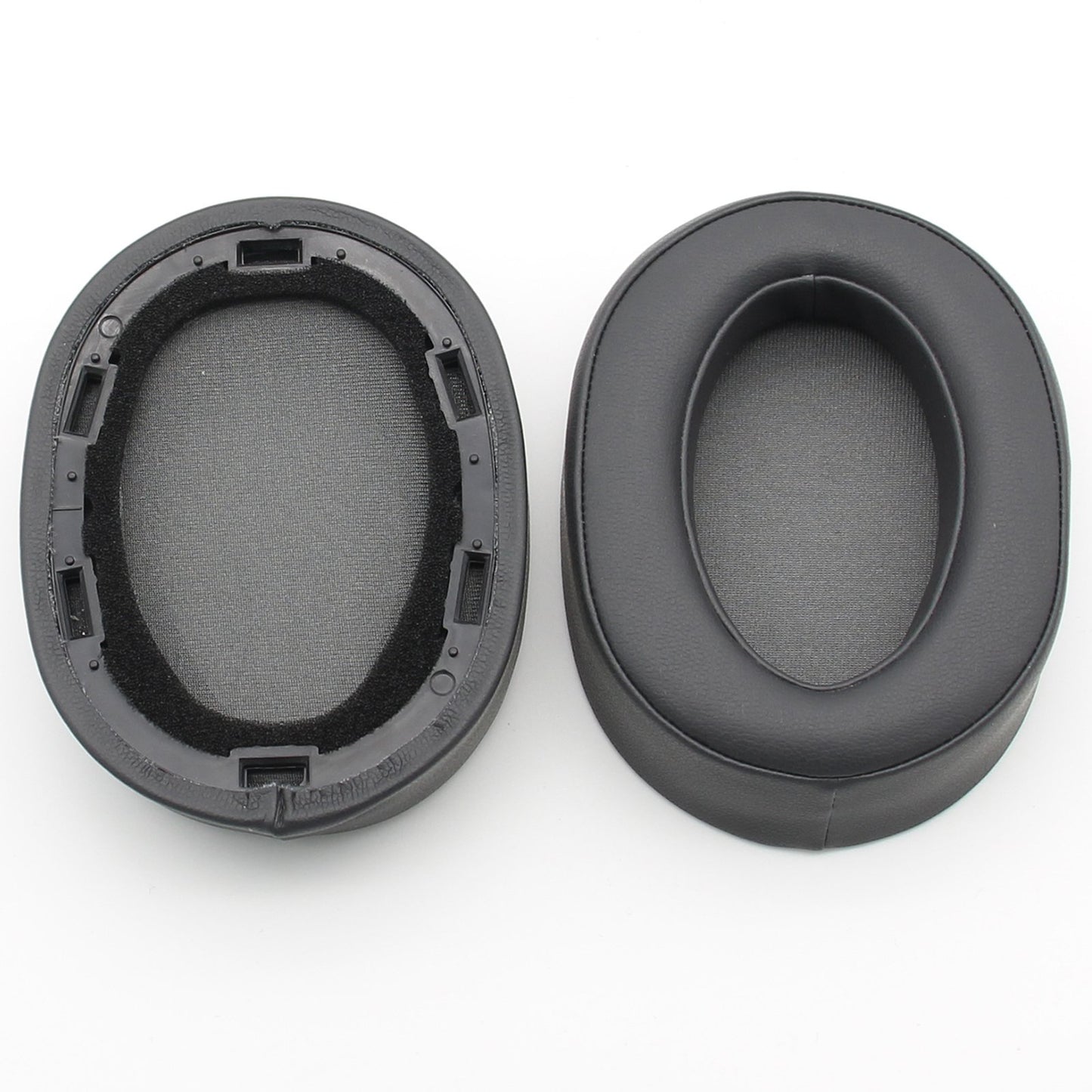 JZF-188 1 Pair Replacement Leather Earpads Ear Cushions for Sony MDR-100ABN WH-H900N Wireless Headphone - Black