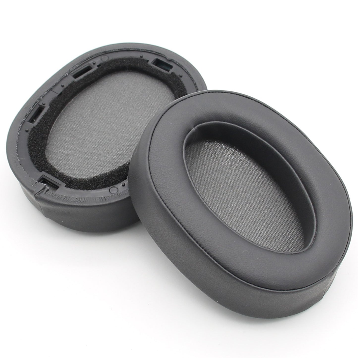 JZF-188 1 Pair Replacement Leather Earpads Ear Cushions for Sony MDR-100ABN WH-H900N Wireless Headphone - Black