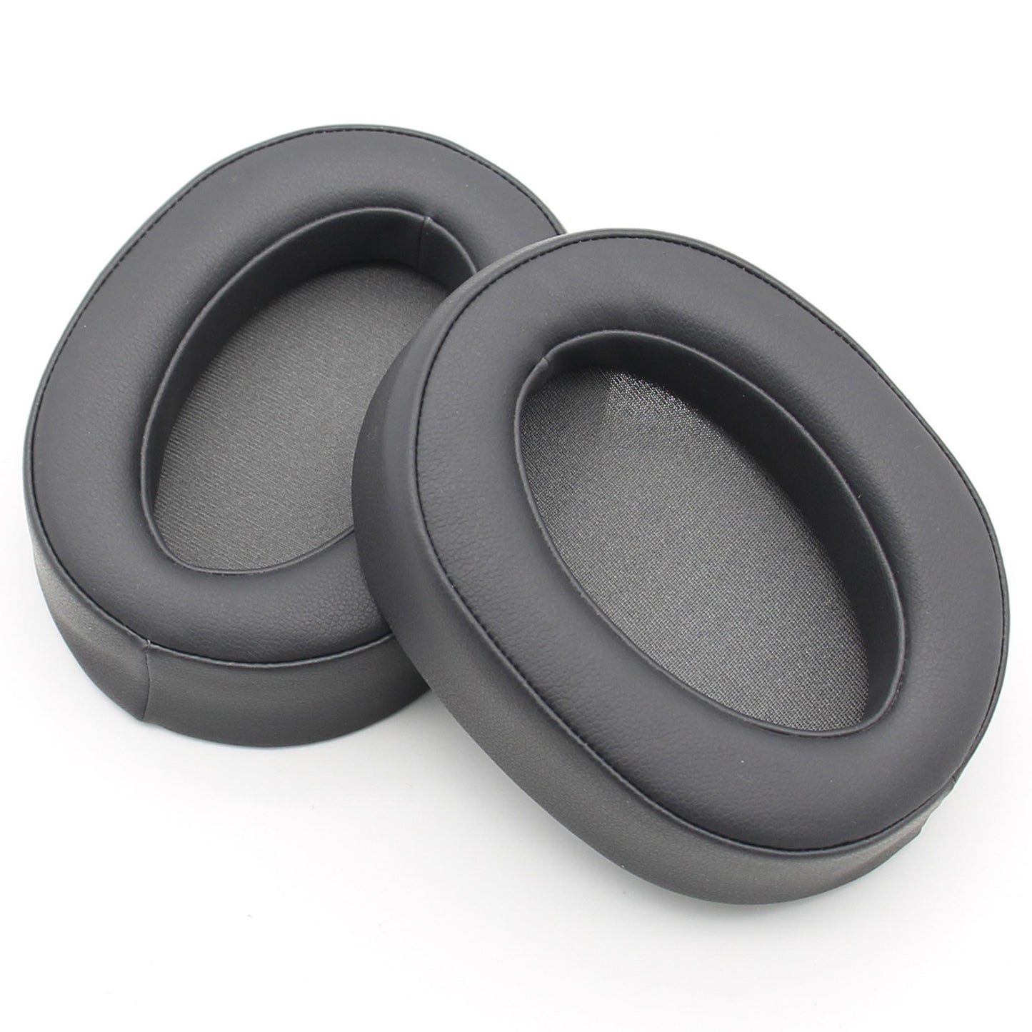 JZF-188 1 Pair Replacement Leather Earpads Ear Cushions for Sony MDR-100ABN WH-H900N Wireless Headphone - Black