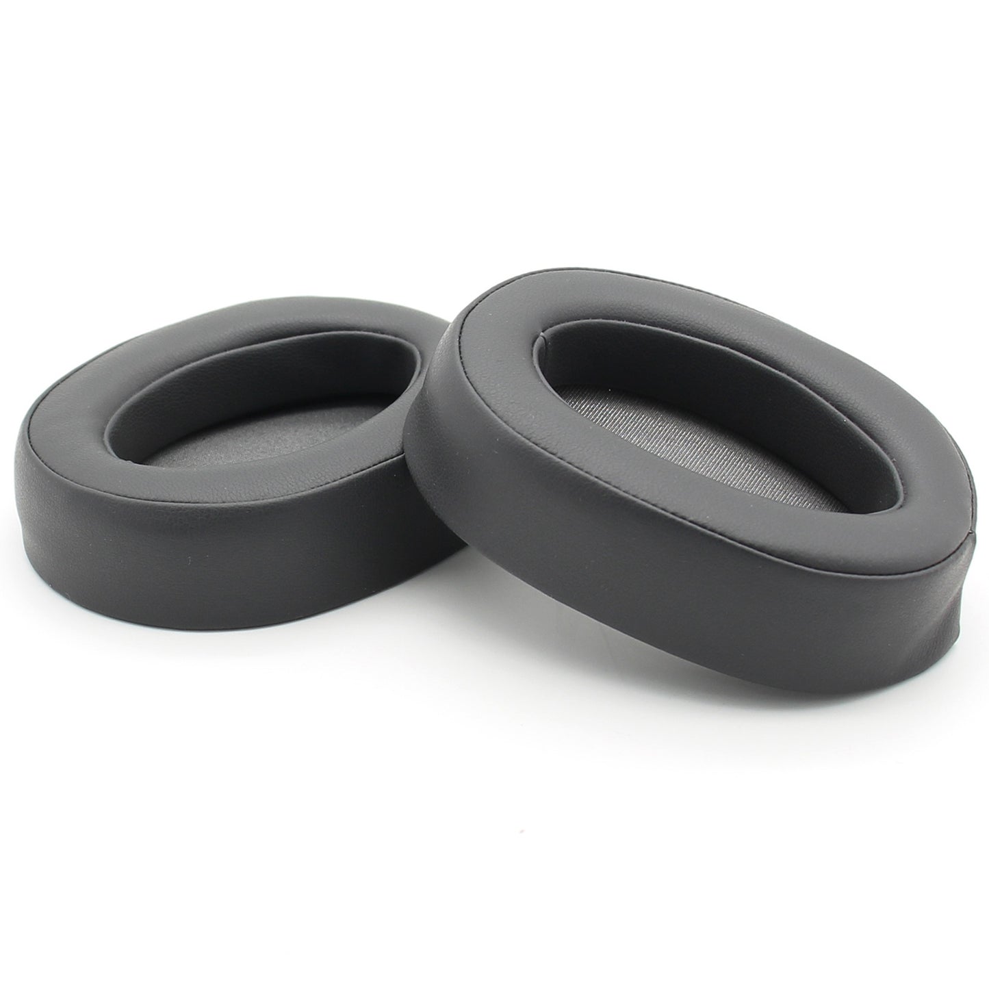 JZF-188 1 Pair Replacement Leather Earpads Ear Cushions for Sony MDR-100ABN WH-H900N Wireless Headphone - Black