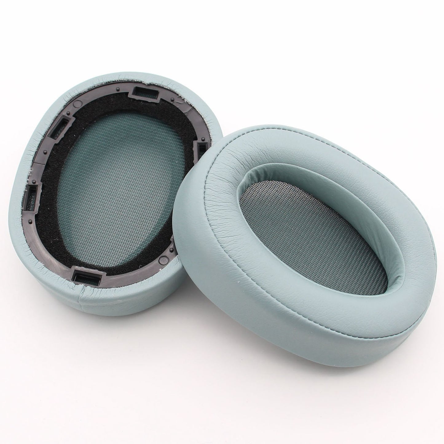 JZF-188 1 Pair Replacement Leather Earpads Ear Cushions for Sony MDR-100ABN WH-H900N Wireless Headphone - Cyan