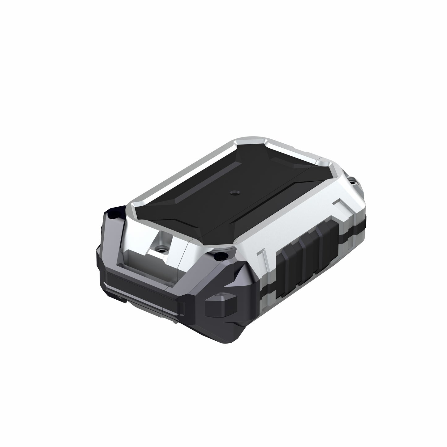 Thunder Series Silicone + Metal Anti Fall Protective Cover Earphone Case for Apple AirPods Pro - Silver