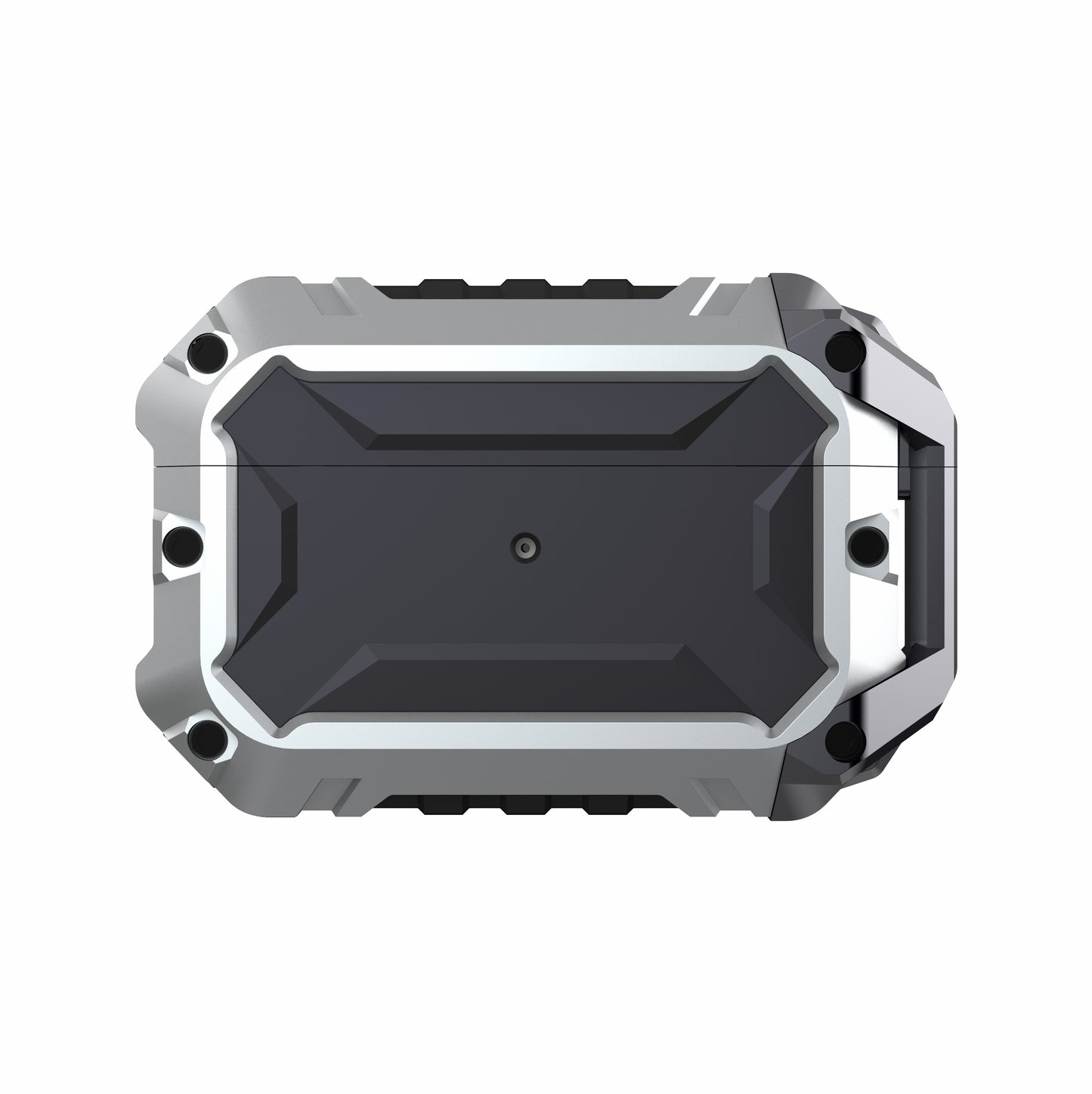 Thunder Series Silicone + Metal Anti Fall Protective Cover Earphone Case for Apple AirPods Pro - Silver