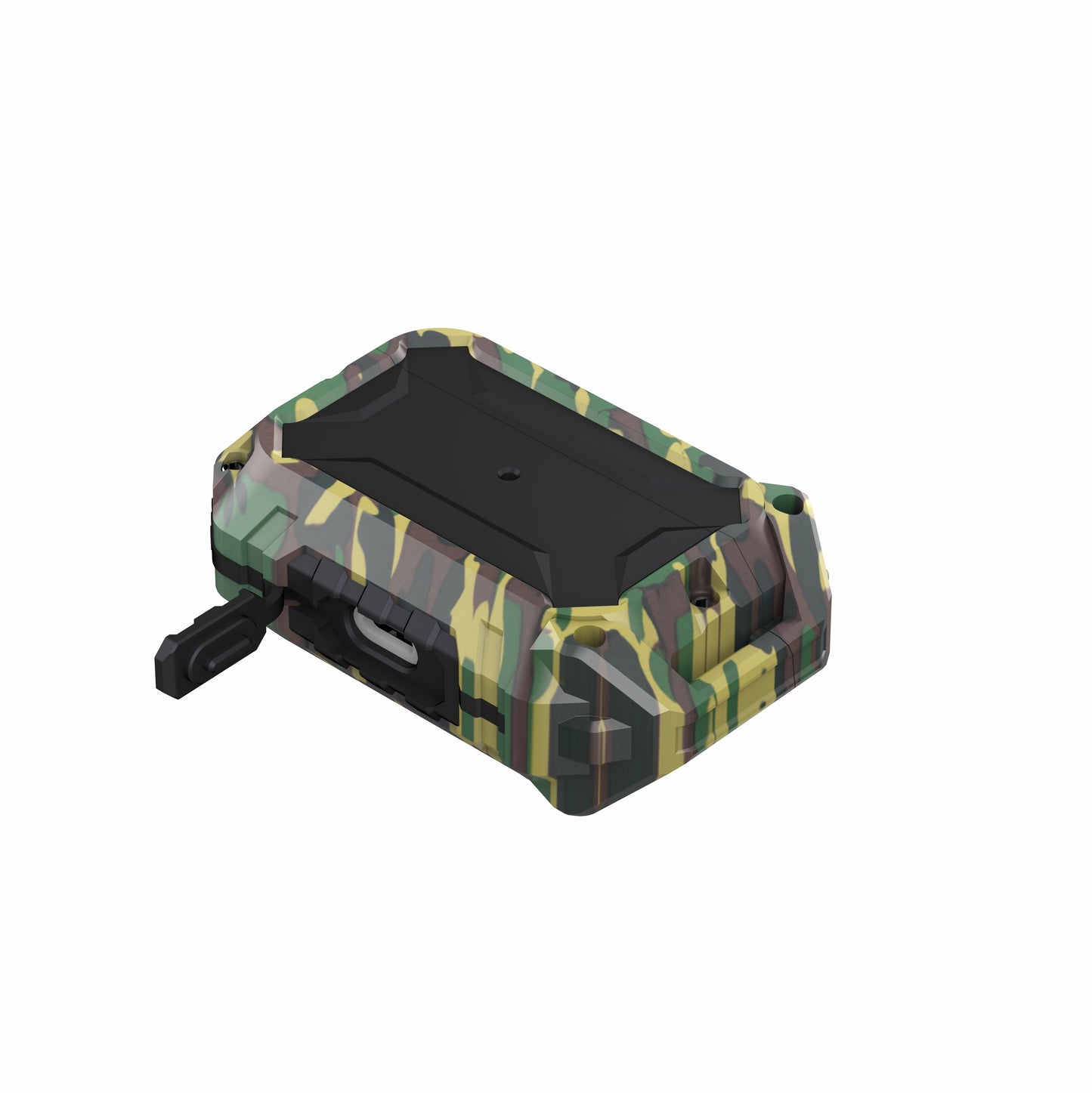 Thunder Series Silicone + Metal Anti Fall Protective Cover Earphone Case for Apple AirPods Pro - Camouflage