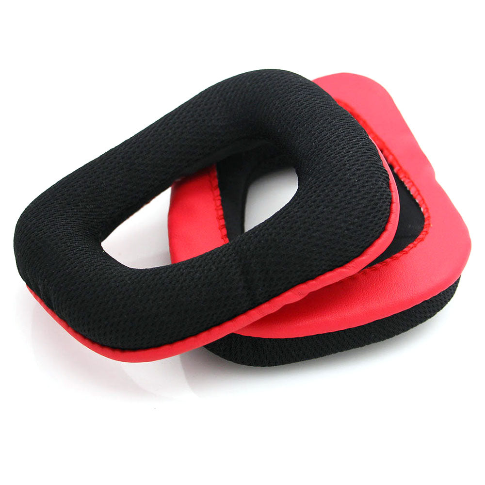 1 Pair DHW-1104 Soft Sponge Replacement Earpads Earmuff Accessories for Logitech G35/G930/G430/F450 Headphone - Red
