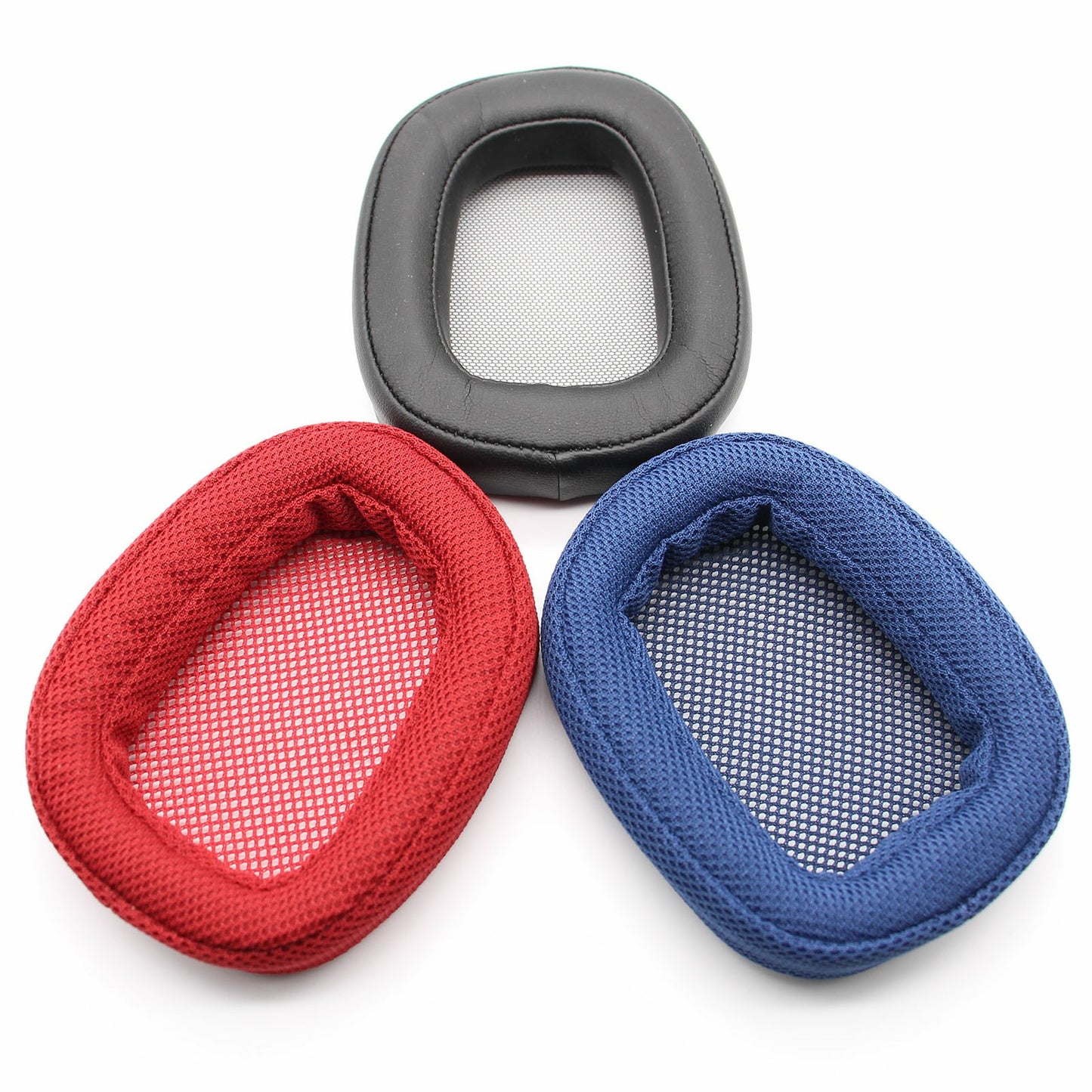 JZF-240 1 Pair Soft Sponge Breathable Mesh Replacement Earpads Earmuff Accessories for Logitech G433 Headphone - Red