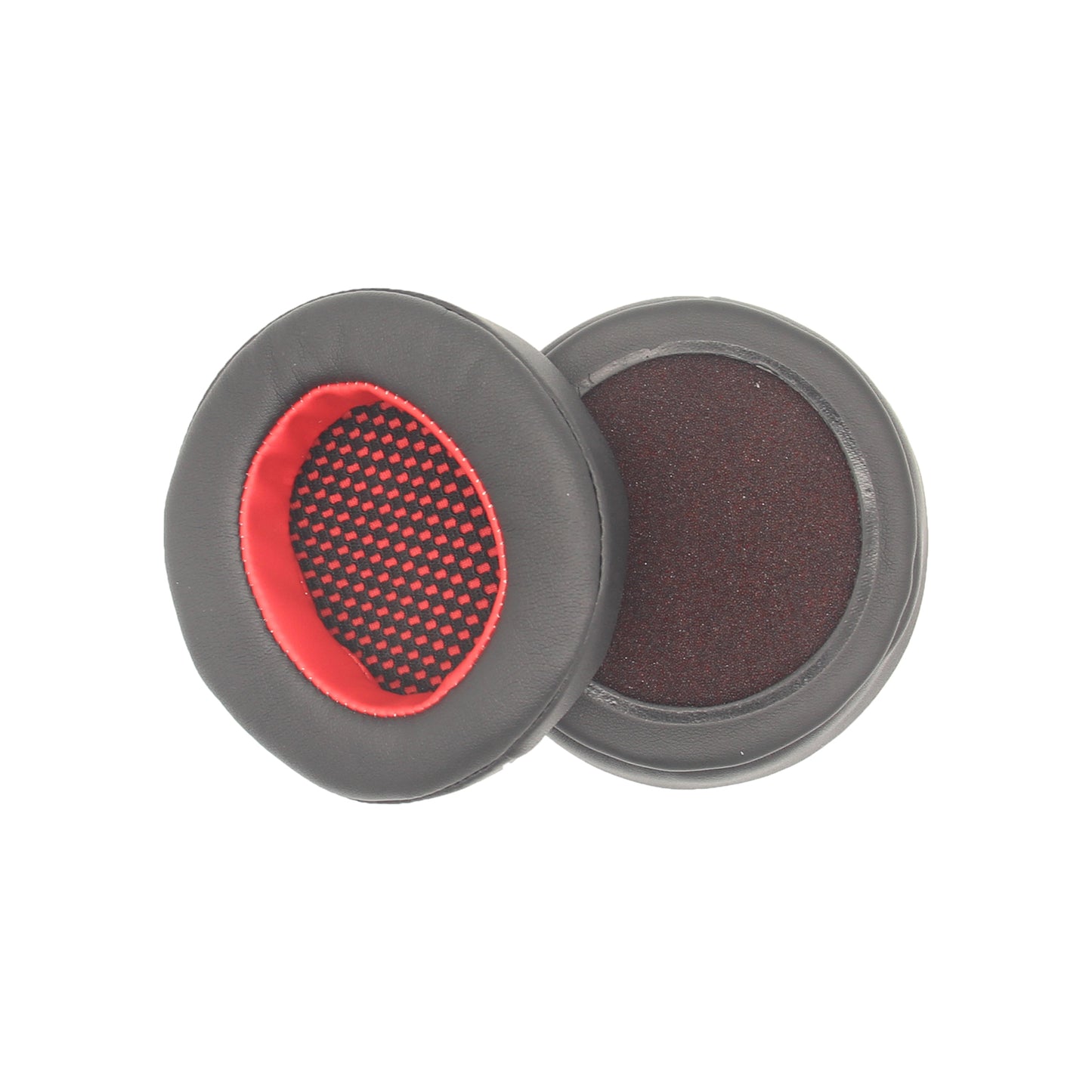 JZF-356 1 Pair Headphone Replacement Earpads Soft Breathable Headset Earmuff Accessories for Edifier HECATE G4/G4 PRO/G30 - Black/Red