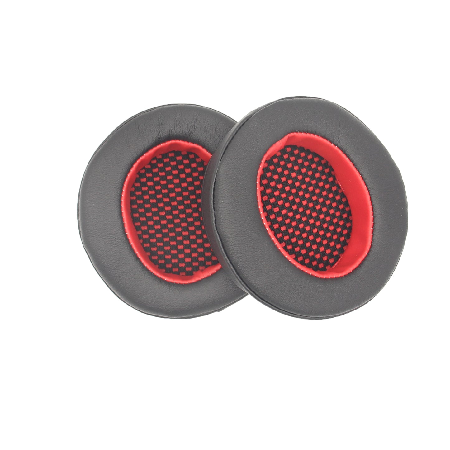 JZF-356 1 Pair Headphone Replacement Earpads Soft Breathable Headset Earmuff Accessories for Edifier HECATE G4/G4 PRO/G30 - Black/Red
