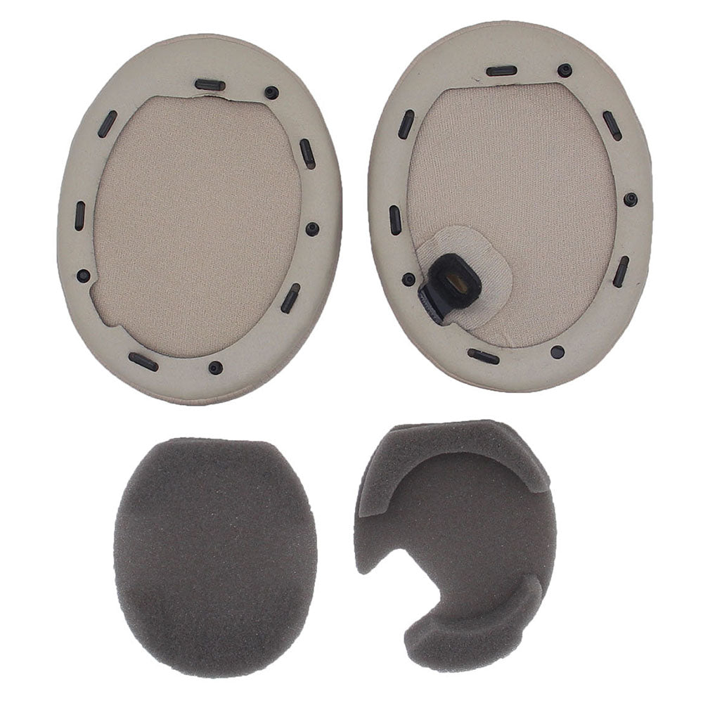 JZF-366 One Pair Headphone Replacement Earpads for Sony WH-1000XM4 Soft Protein Leather Cushions Earphone Accessories - Grey-white