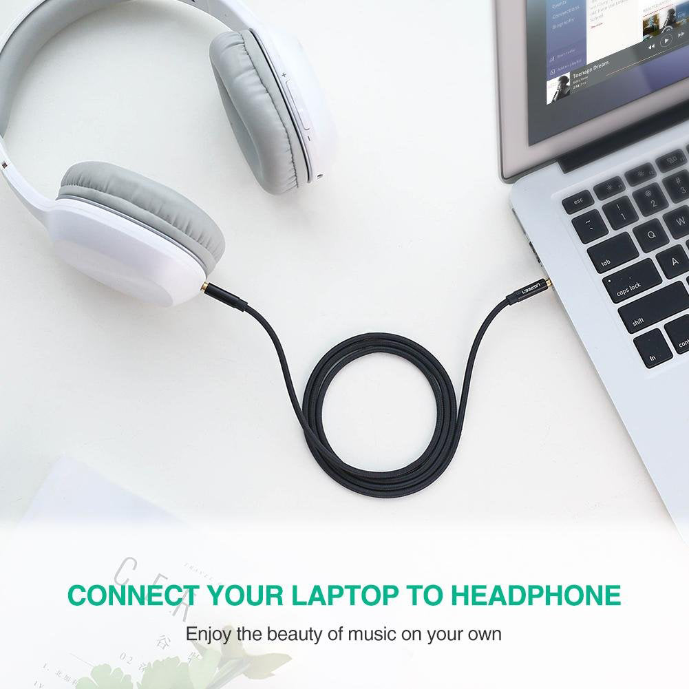 Uniqkart 1m AUX Cord 3.5mm Male to Male Stereo Audio Cable for MP3 Player Car Speaker