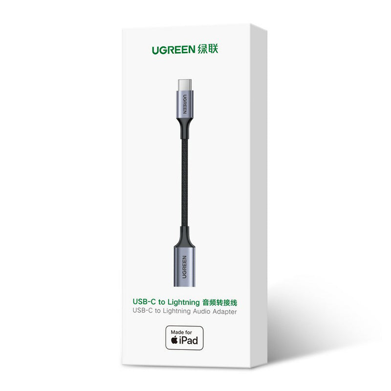 Uniqkart For iPad Pro 2021 MacBook Type C to MFI Lightning Audio Adapter Headphone Converter Support Call
