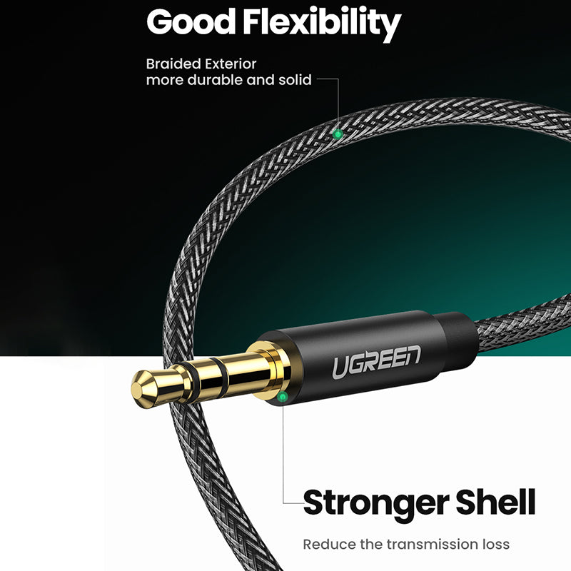 Uniqkart 3.5mm Audio Splitter Extension Cable 3.5mm Jack 1 Male to 2 Female Mic Y Splitter for Laptop Headphone Aux Cable