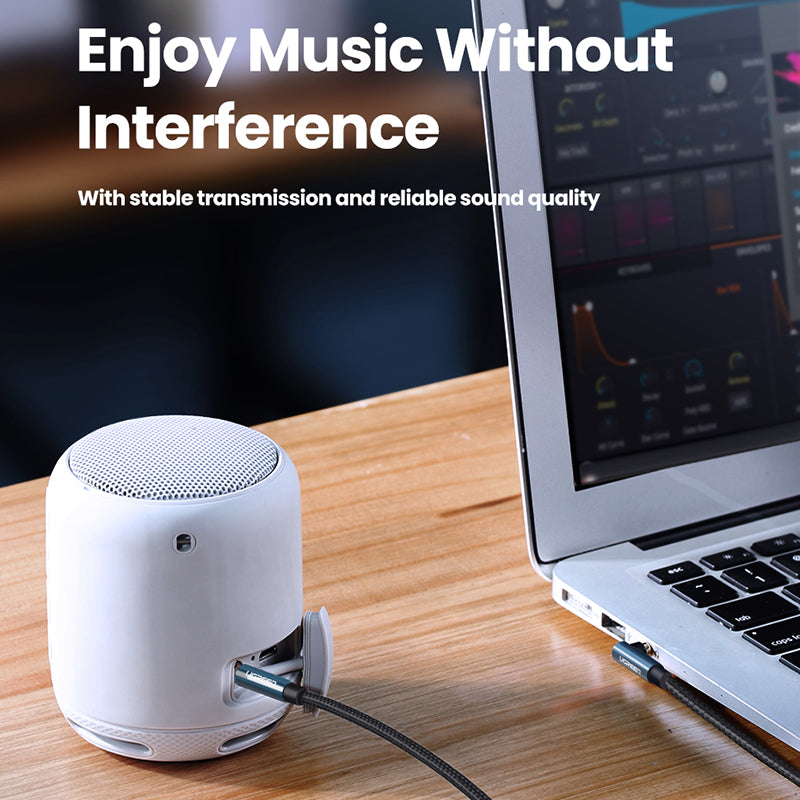 Uniqkart 1.5m For Phone Tablet PC Headphone AUX Cord 3.5mm Male to Male Right Angle Audio Extension Cable