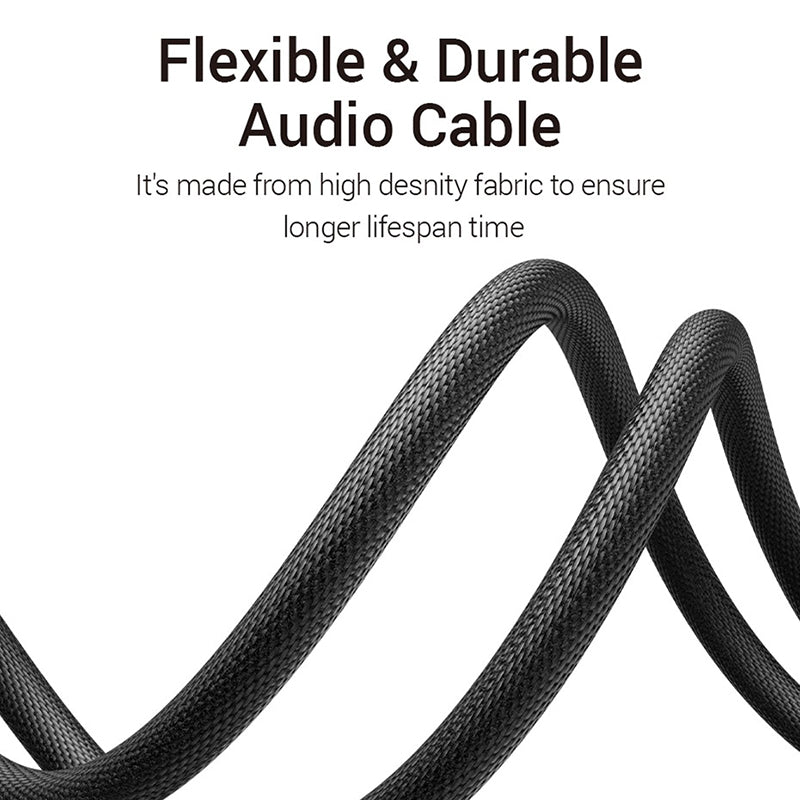 Uniqkart 1.5m 3.5mm Aux Cable TRRS Cable Male to Male Audio Stereo Jack HiFi Cable for Cellphone Speaker Car Headphone