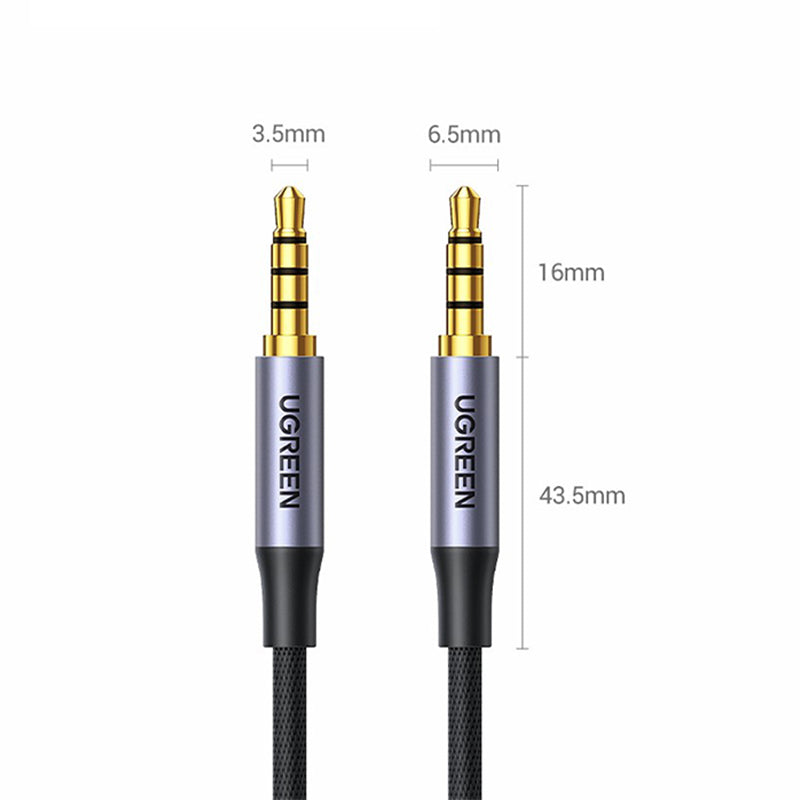 Uniqkart 1.5m 3.5mm Aux Cable TRRS Cable Male to Male Audio Stereo Jack HiFi Cable for Cellphone Speaker Car Headphone