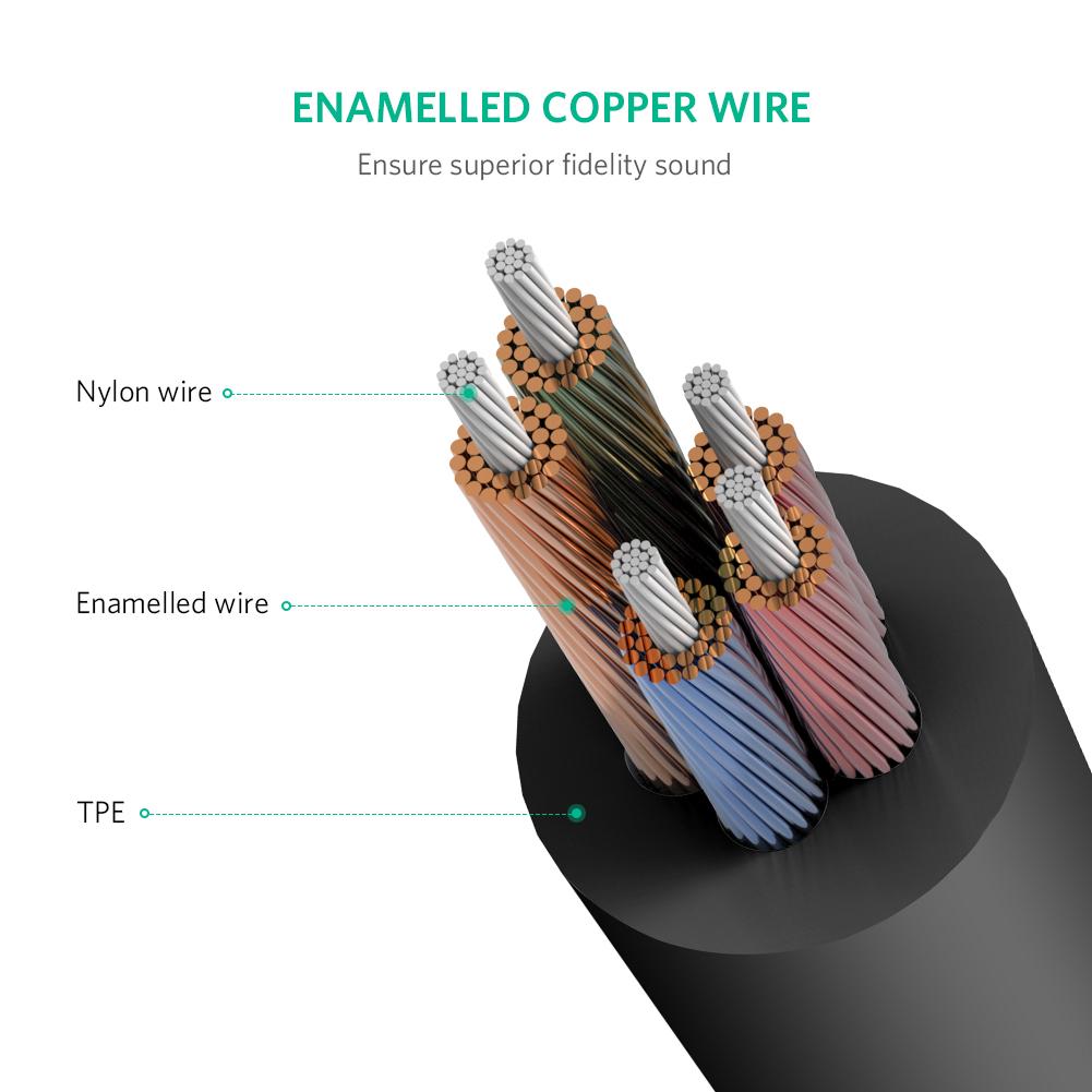 Uniqkart 3.5mm Stereo Y Splitter Cable 1 Female to 2 Male Headphone Adapter Cord