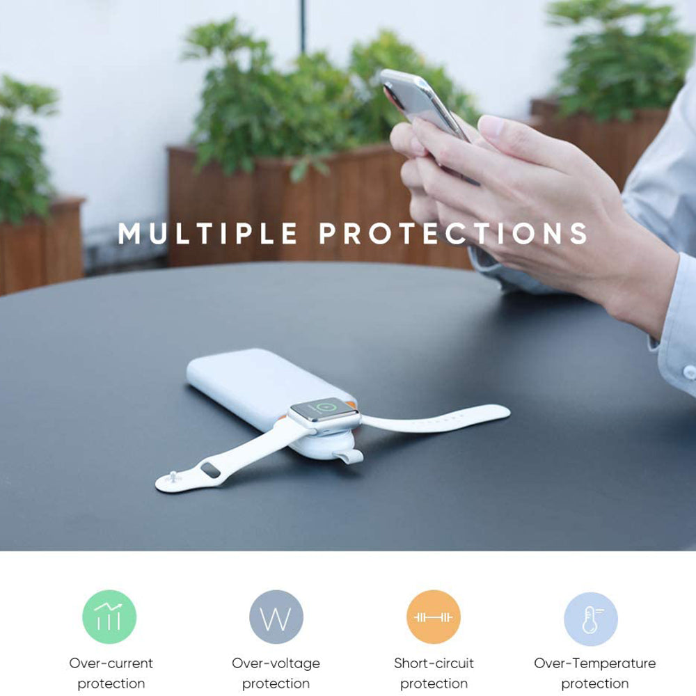 Uniqkart 50944 Wireless Magnetic Charger Compatible with Apple Watch Series Travel Portable USB Charger Cordless Charging Station (MFi Certified)