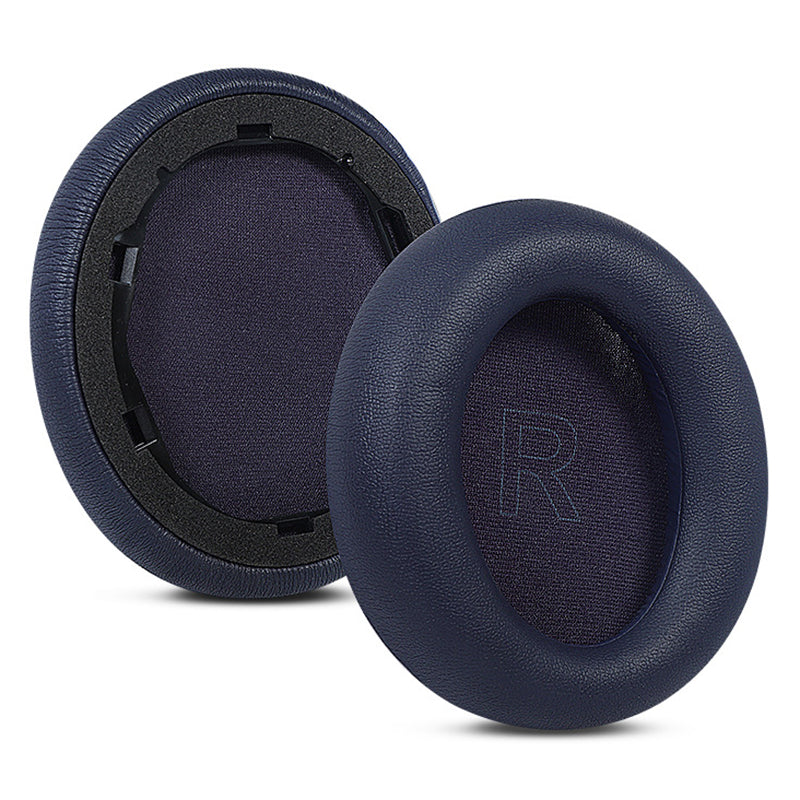 For Anker Soundcore Life Q35 1 Pair Replacement Headphone Earpads Cushion Soft Breathable Headset Protein Leather Earmuffs - Blue