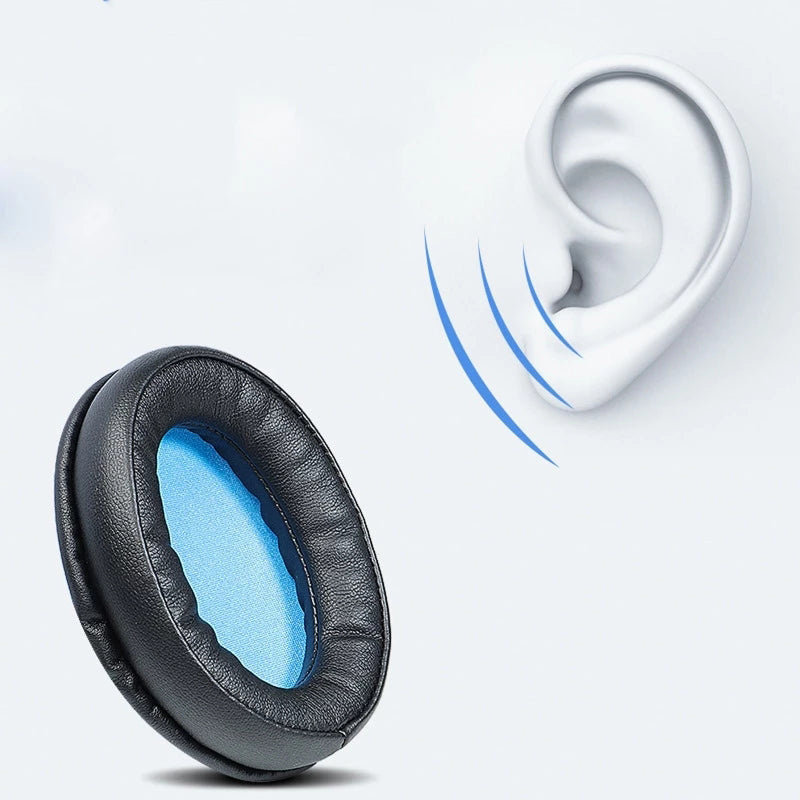 1 Pair Comfortable Earpads Leather Sponge Cushions for Audio-Technica ATH-AR5BT AR5IS Headphone Accessories Replacement - Blue