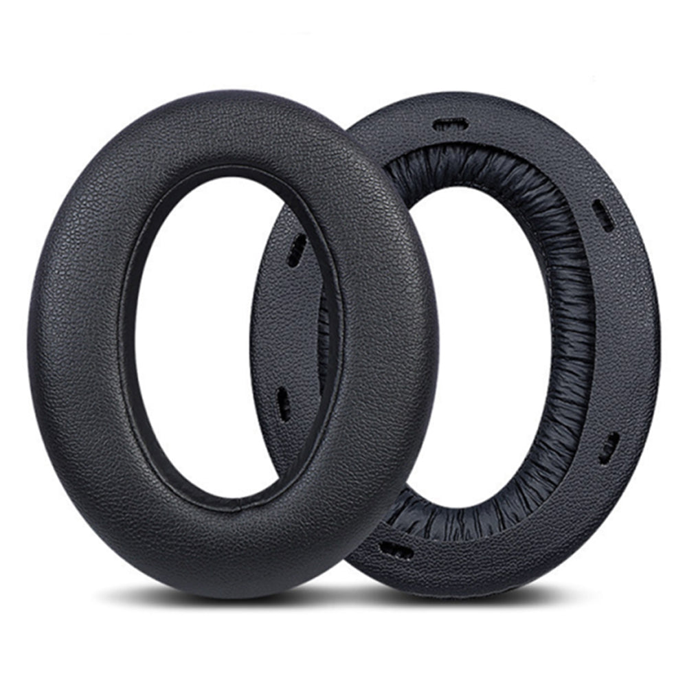 1 Pair Replacement Earpads for Sony WH-XB910N Headphone Soft Sponge Leahter Cushion Pads - Black
