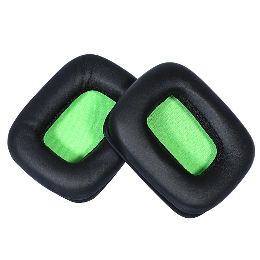 1 Pair for Mad Catz Tritton Kunai Protein Leather+Sponge Headphone Earpads Replacement Soft Breathable Earmuffs - Green