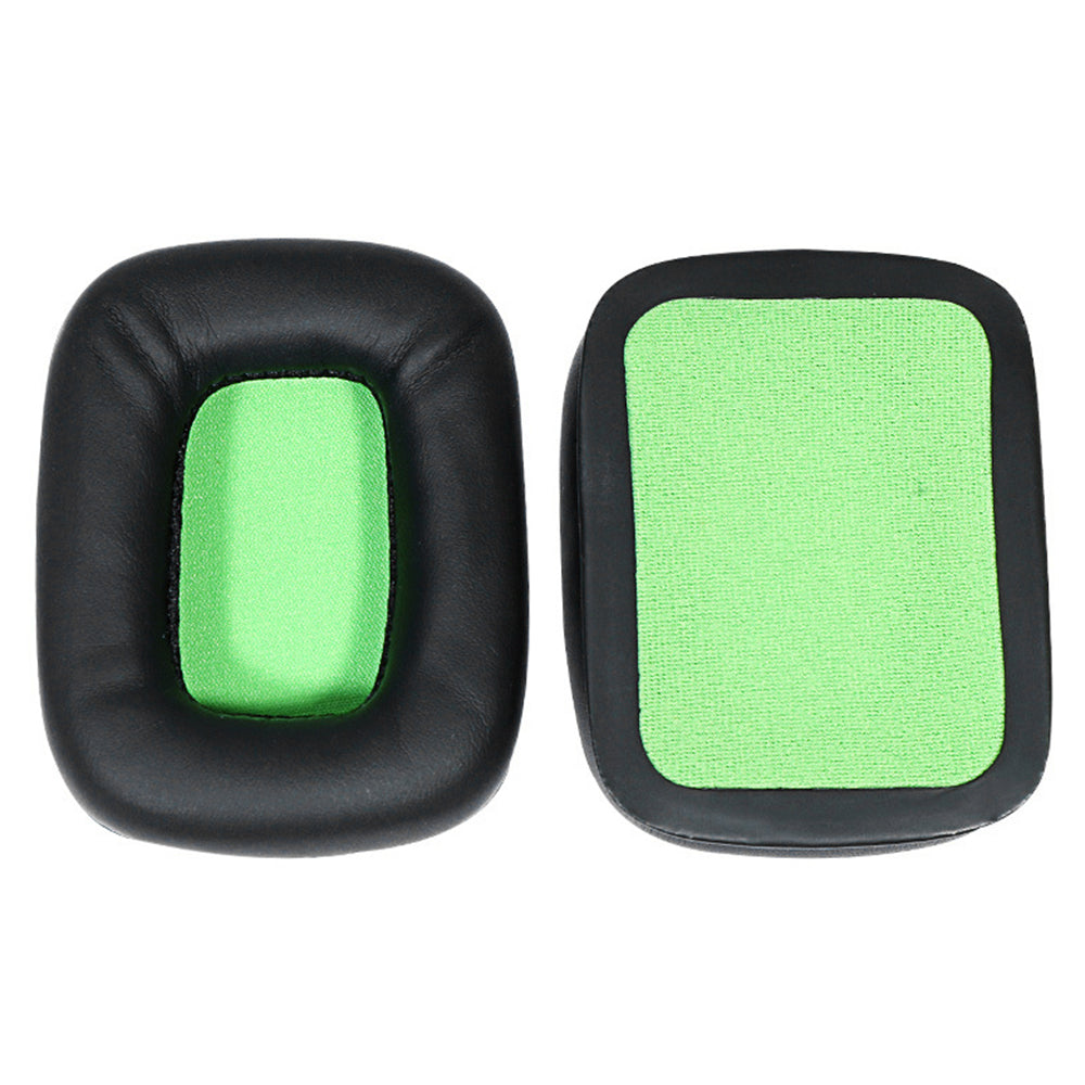 1 Pair for Mad Catz Tritton Kunai Protein Leather+Sponge Headphone Earpads Replacement Soft Breathable Earmuffs - Green