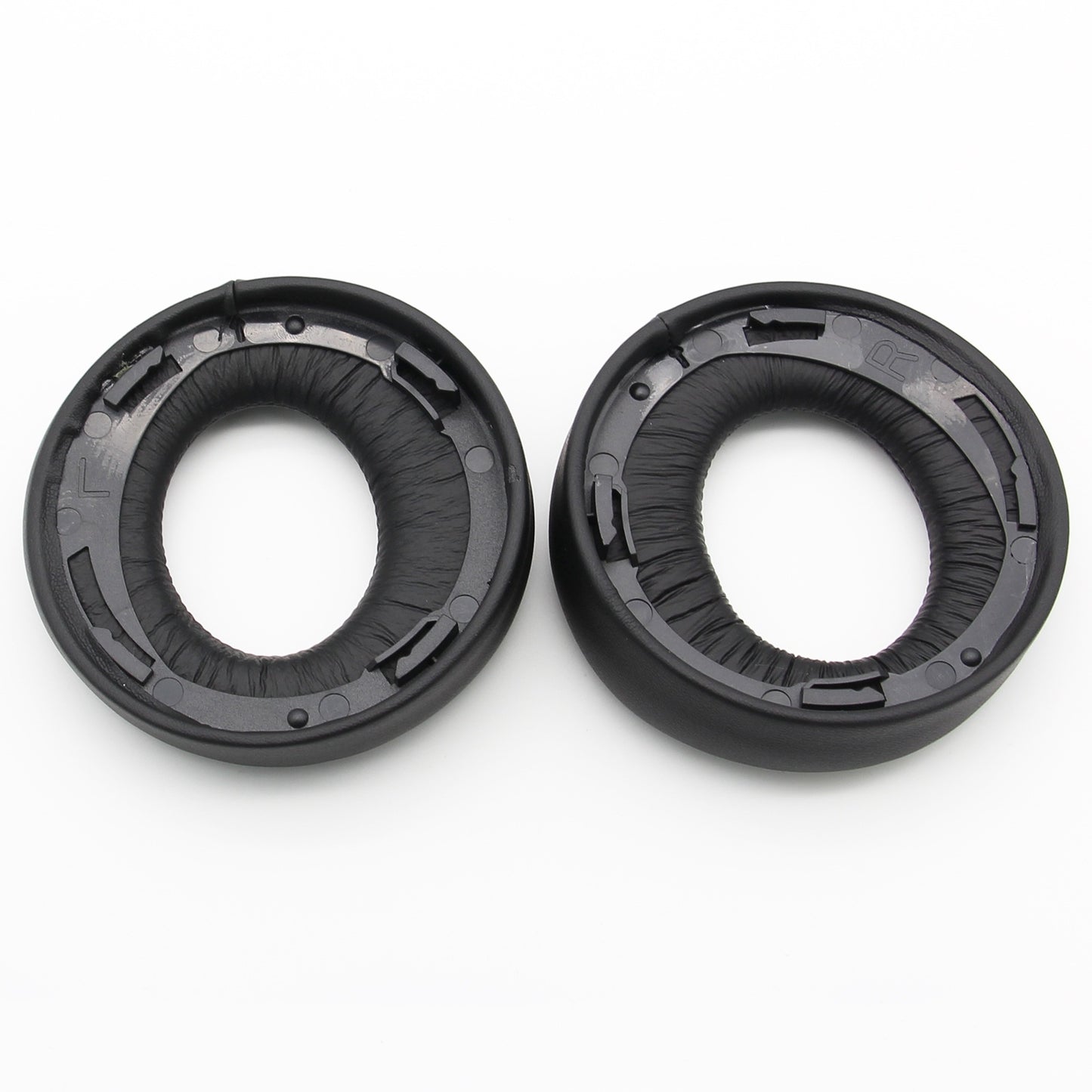 JZF-233 1 Pair for Sony PS4 PS3 PSV PC Gold Wireless Headset 7.1 Replacement Ear Cups Earpads Protein Leather Headphone Ear Cushion - Black