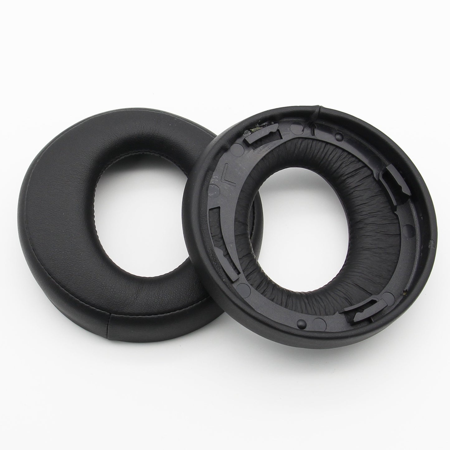 JZF-233 1 Pair for Sony PS4 PS3 PSV PC Gold Wireless Headset 7.1 Replacement Ear Cups Earpads Protein Leather Headphone Ear Cushion - Black