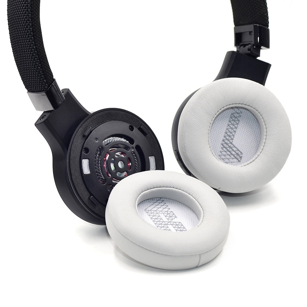 For JBL Live 400BT 1 Pair Faux Leather Headphone Earpads Soft Breathable Headset Earmuffs - Pink