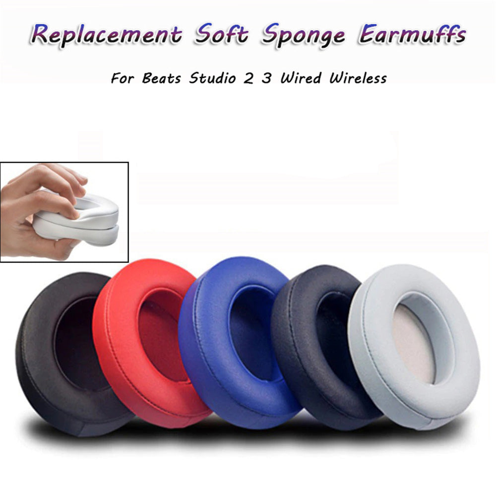 1 Pair Comfortable Headphone Ear Cushions Replacement Earpads for Beats Studio 2.0 / Studio 3.0 - Grey