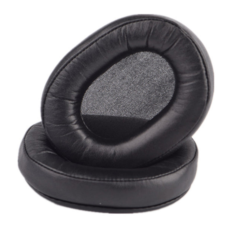 For Audio Technica ATH-MSR7 / M50X / M20 / M40 / M40X One Pair Soft Lambskin Leather Headphone Ear Cushions Replacement Earpads - Black