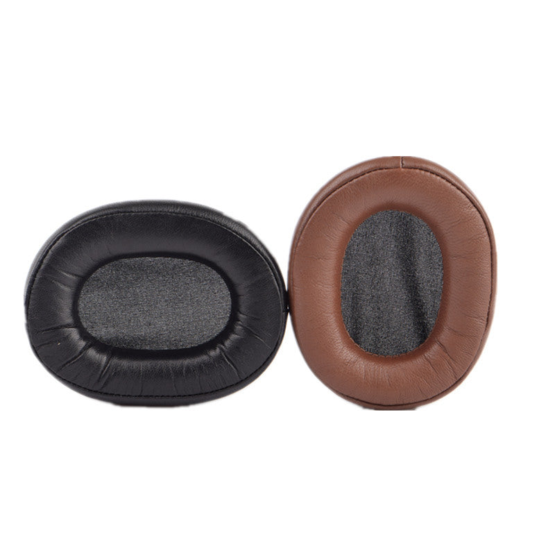 For Audio Technica ATH-MSR7 / M50X / M20 / M40 / M40X One Pair Soft Lambskin Leather Headphone Ear Cushions Replacement Earpads - Black
