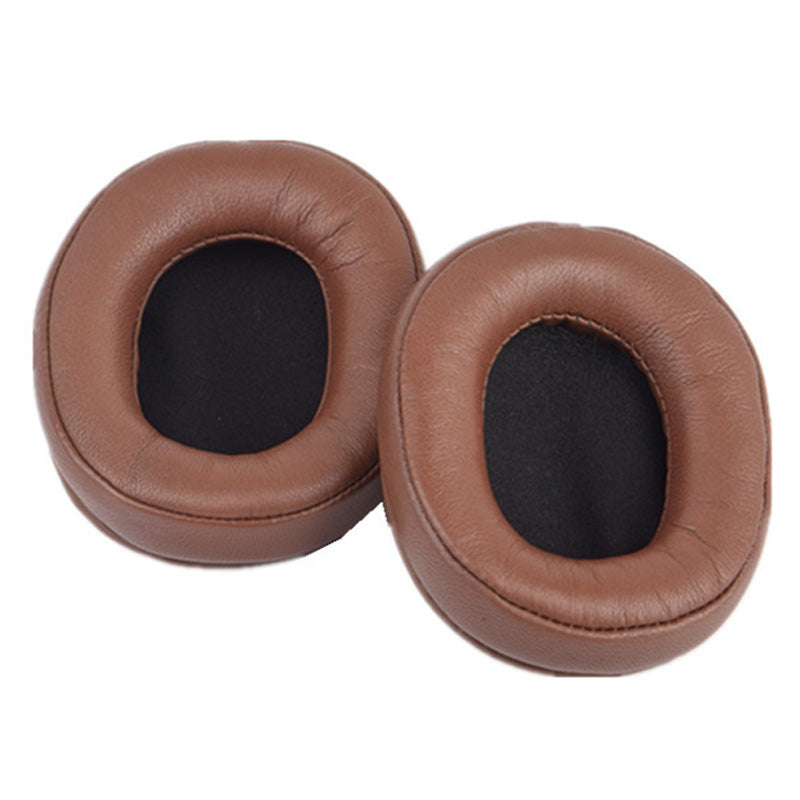 For Audio Technica ATH-MSR7 / M50X / M20 / M40 / M40X One Pair Soft Lambskin Leather Headphone Ear Cushions Replacement Earpads - Brown