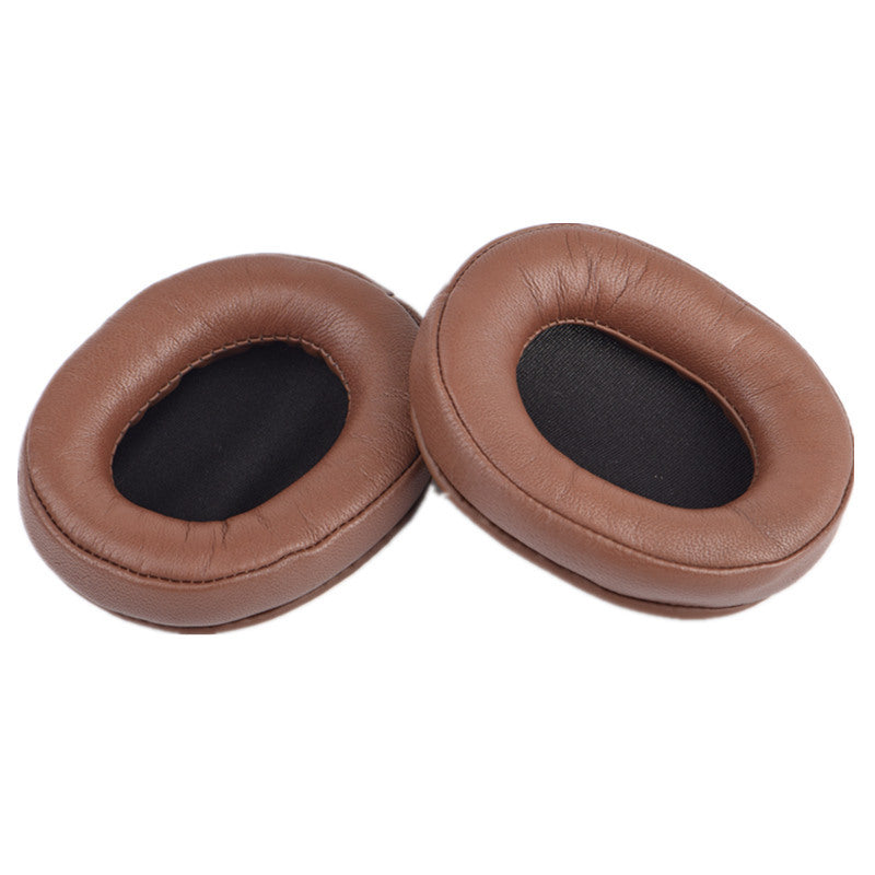 For Audio Technica ATH-MSR7 / M50X / M20 / M40 / M40X One Pair Soft Lambskin Leather Headphone Ear Cushions Replacement Earpads - Brown