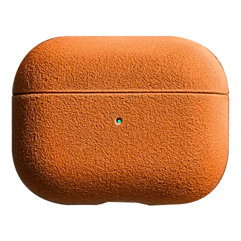 Shockproof Case for Apple AirPods Pro Suede Leather Case Bluetooth Headset Cover - Orange