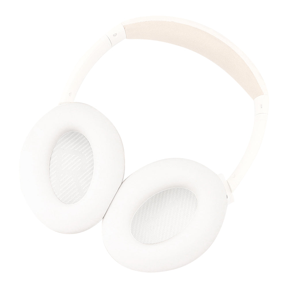 For Bose QC45 / QC35 / QC25 / QC15 / AE2 1 Pair Flexible Silicone Headphone Earpads Cushions Ear Cover Pad - White