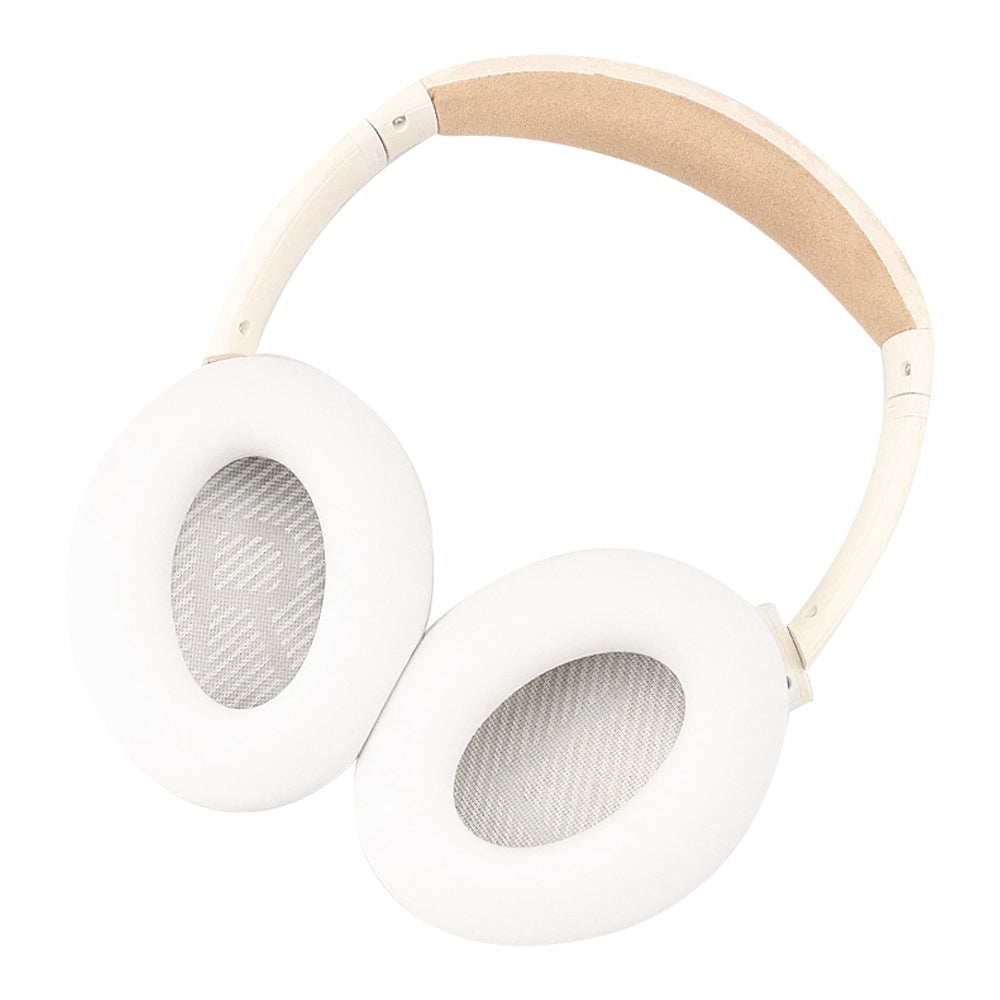 For Bose QC45 / QC35 / QC25 / QC15 / AE2 1 Pair Flexible Silicone Headphone Earpads Cushions Ear Cover Pad - White