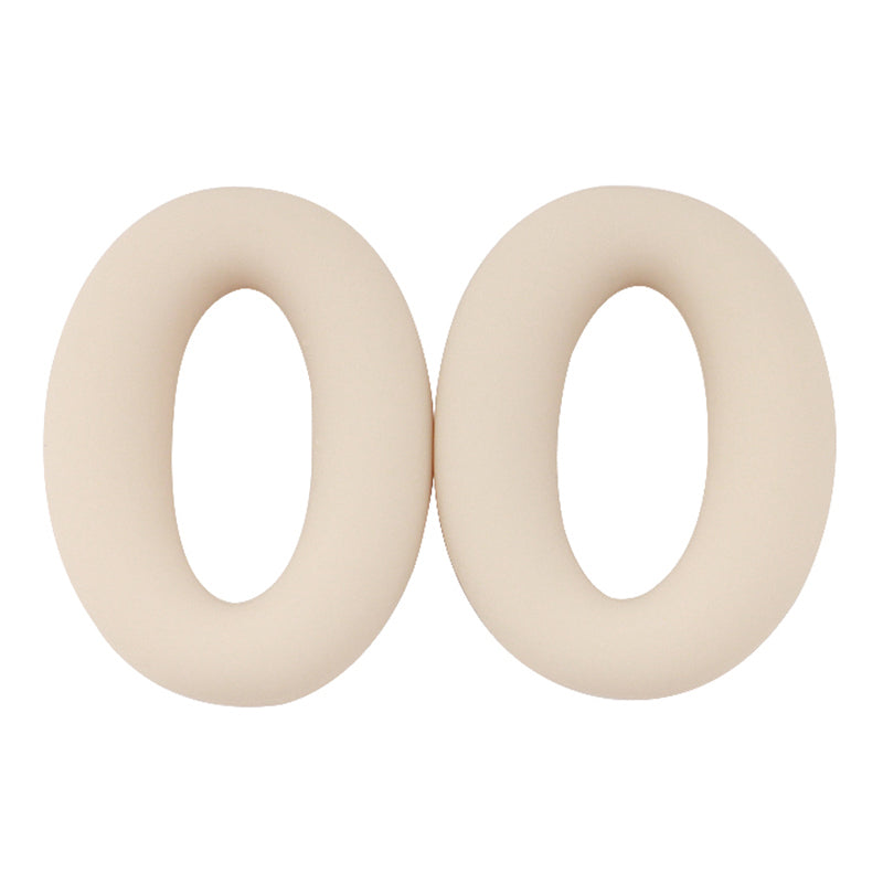 For Sony WH-XB910N 1 Pair Flexible Silicone Headphone Earpads Replacement Ear Cushions Cover Pad - Beige