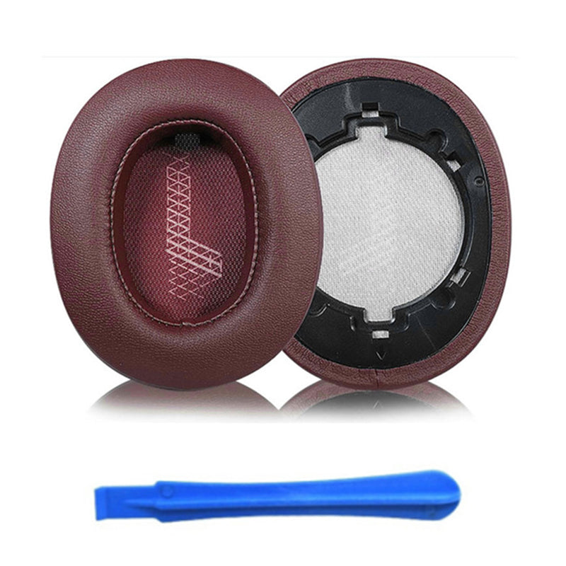 1 Pair Headphone Earpads for JBL LIVE 500BT Replacement Soft Protein Leather Earphone Ear Cushion Pad - Wine Red