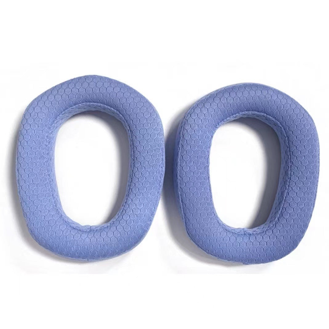 For Logitech G435 1 Pair Headphone Earpads Mesh Cloth + Sponge Replace Earmuffs - Blue