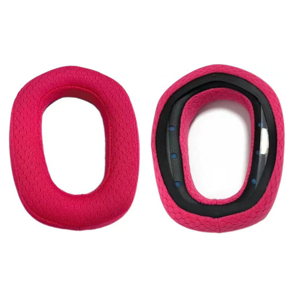 For Logitech G435 1 Pair Headphone Earpads Mesh Cloth + Sponge Replace Earmuffs - Rose