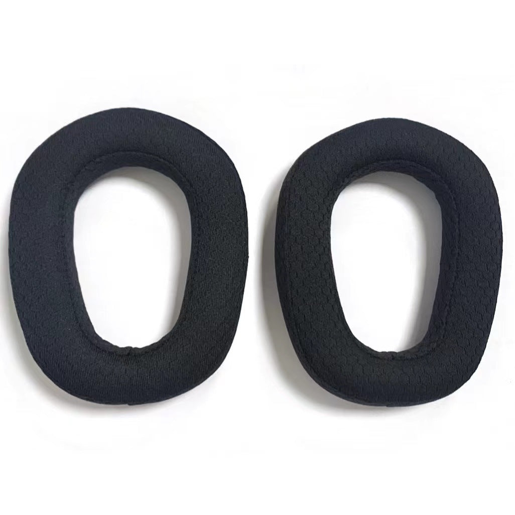 For Logitech G435 1 Pair Headphone Earpads Mesh Cloth + Sponge Replace Earmuffs - Black
