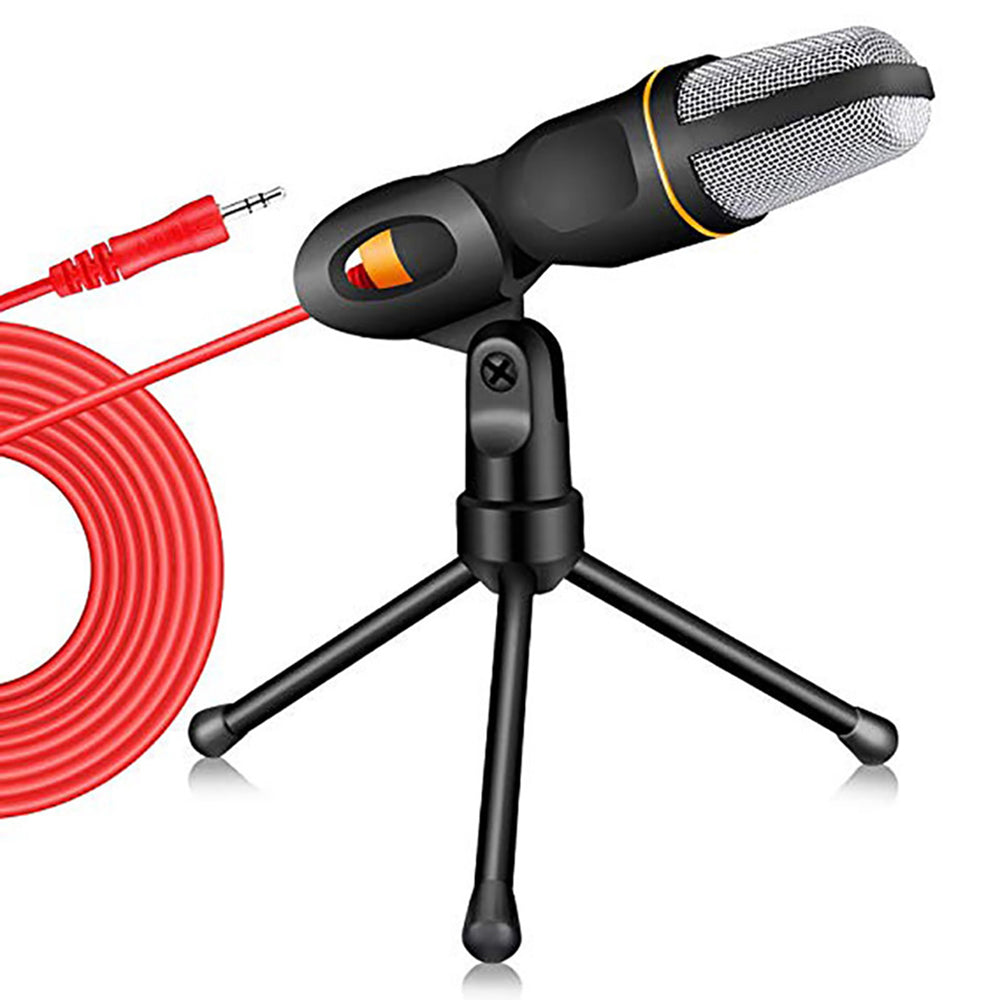 SF-666 Handheld Capacitive Conference with Tripod Stand Anchor Network Microphone - Black