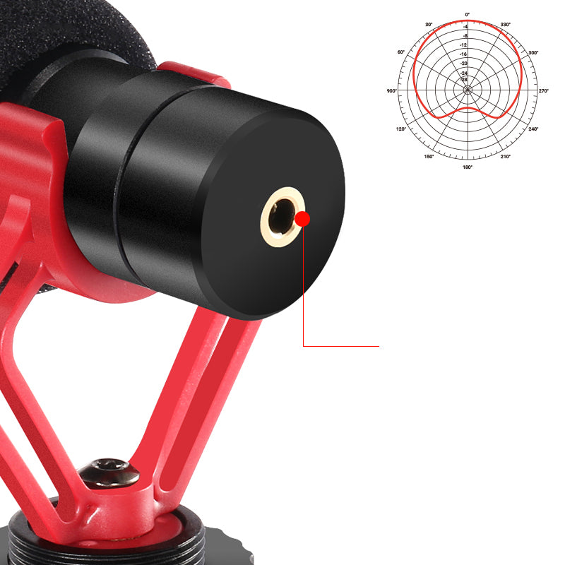 KT-G3 Phone Camera Shotgun Microphone Portable Electrostatic Condenser Microphone Intelligent Noise Reduction