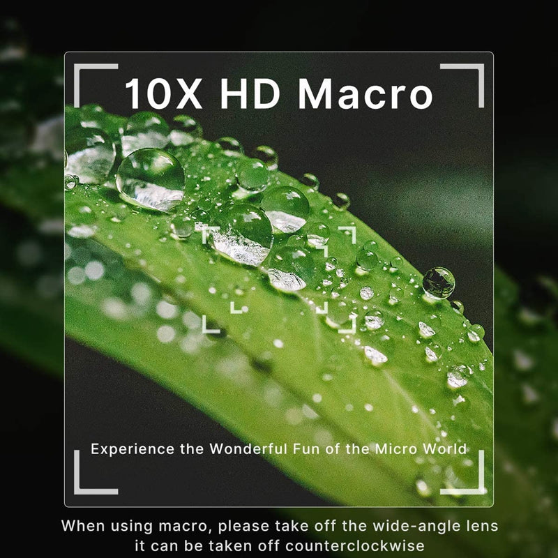 Uniqkart WL-3 Universal Wide Angle Macro Additional Lens 2 in 1 Extra Lens Attachment for Sony A7C/ZV-E10