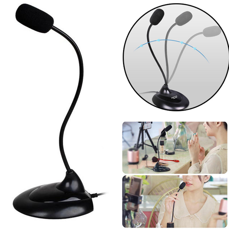 Mini Studio Microphone 3.5mm Audio Cable Flexible Microphone