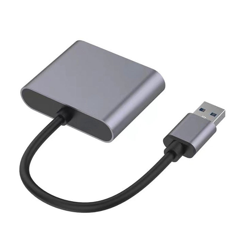 USB to VGA HD 2-in-1 Portable USB Hub Laptop Docking Station HD Video Adapter Cable 1080P