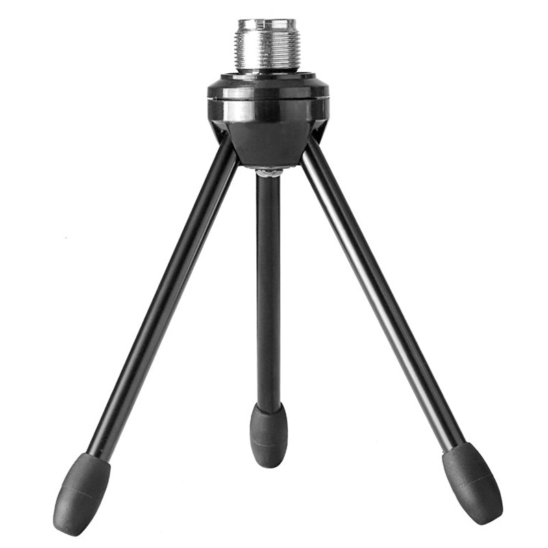 Uniqkart NW-88467 Desktop Microphone Tripod Stand for Live Streaming, Recording, Anti-Slip Folding Condenser Mic Holder
