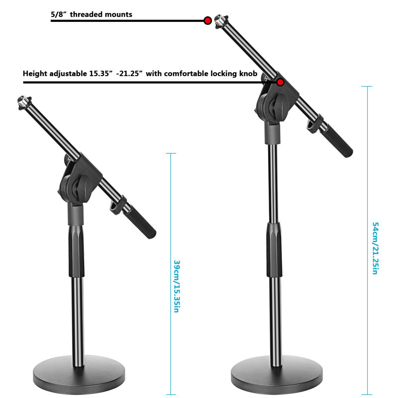 NEEWER NW-051 Desktop Microphone Stand Adjustable Condenser Mic Holder for Live Streaming, Studio