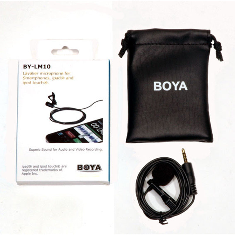 BOYA BY-LM10 Omni-directional Lavalier Microphone Video Recording Microphone